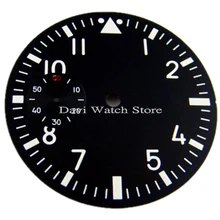 Parnis 38,9 мм черный циферблат комплект часов для eta 6497 Чайка st36 механизм Циферблат