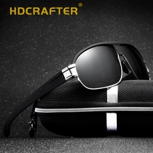 HDCRAFTER, мужские солнцезащитные очки пилота, поляризационные, uv400, высокое качество, мужские солнцезащитные очки, Ретро стиль, поляризационные солнцезащитные очки для вождения