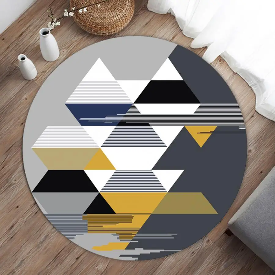 

Non-slip Round Mat Sitting Pad Area Rugs Washable Rotray Chair Mat Bedroom Decoration for Kitchen Rug