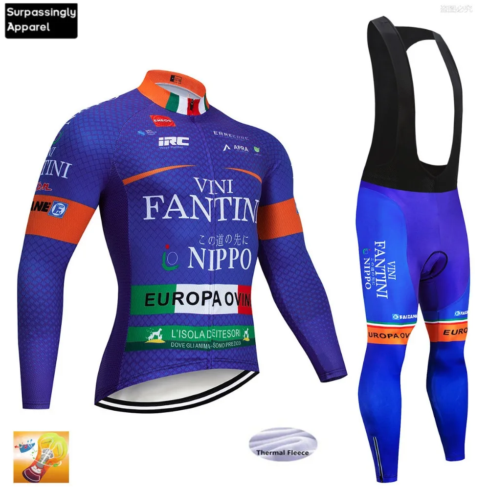 

Men's Winter Fleece Thermal VINI Cycling Jersey Set Racing Bike Bicycle Cycling Clothing Blue Set Ropa Ciclismo Cycling Wear 16D
