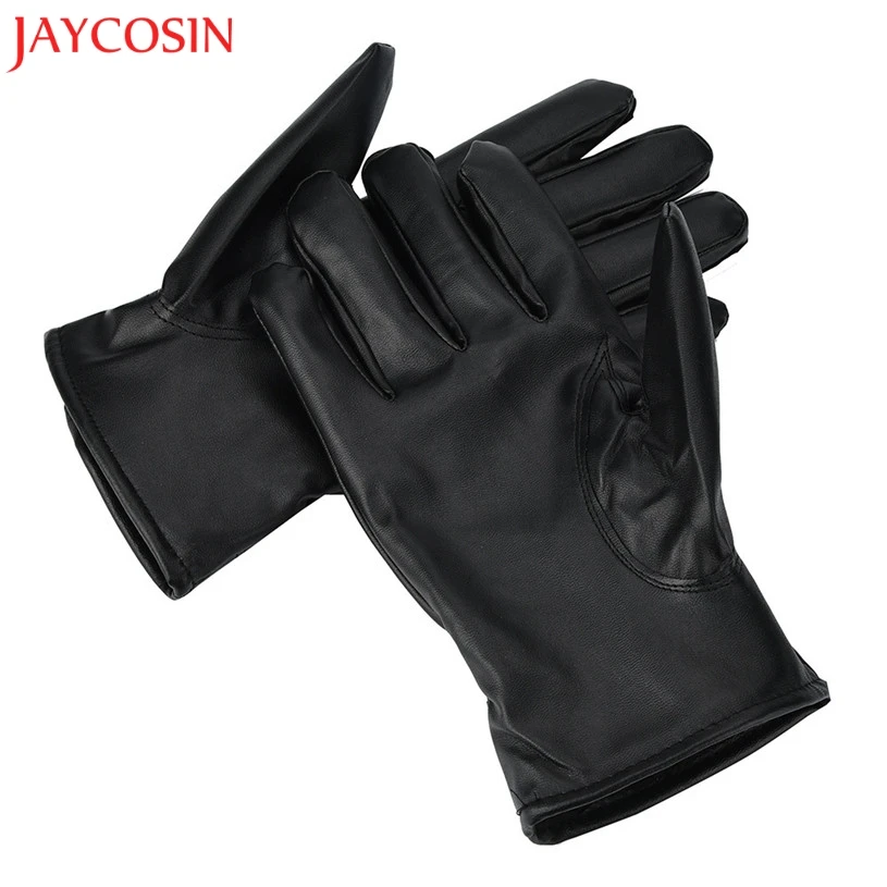 Мужские перчатки JAYCOSIN из натуральной овечьей кожи черные для сенсорного экрана