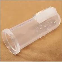 1 шт Детские Зубная щётка без чехол щиток от пыли для младенческой мягкой зажим для пальца с силиконовой зубцов резиновой чистый массажер учебная щетка комплект