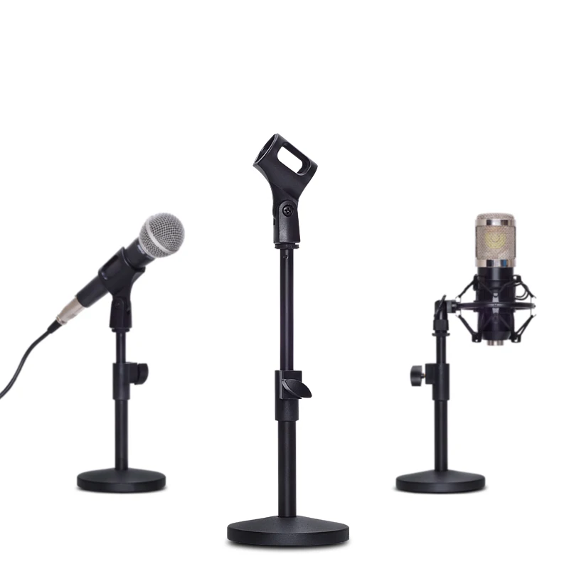 Professional Adjustable Foldable Desktop Table Holder Microphone Tripod MIC Stand Mount Clip Mount Shock For Karaoke