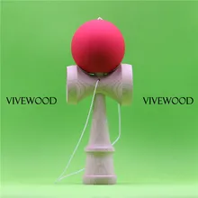 VIVEWOOD Kendama, красный резиновый Tama, обновление бук Кен версии 2,0 Кен, 18 см Стандартный Kendama сделано из натурального бука, сборка Кен