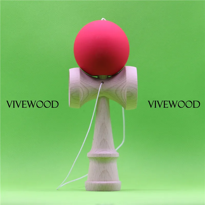VIVEWOOD Kendama Красная резиновая Тама обновленная версия Ken из бука 2 0 Кен 18 см