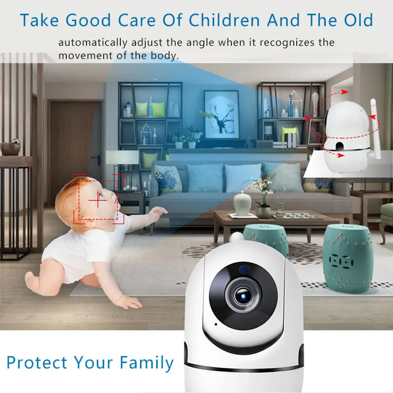 IP камера HD 1080P Беспроводная с поддержкой Wi Fi и функцией автослежения|Камеры
