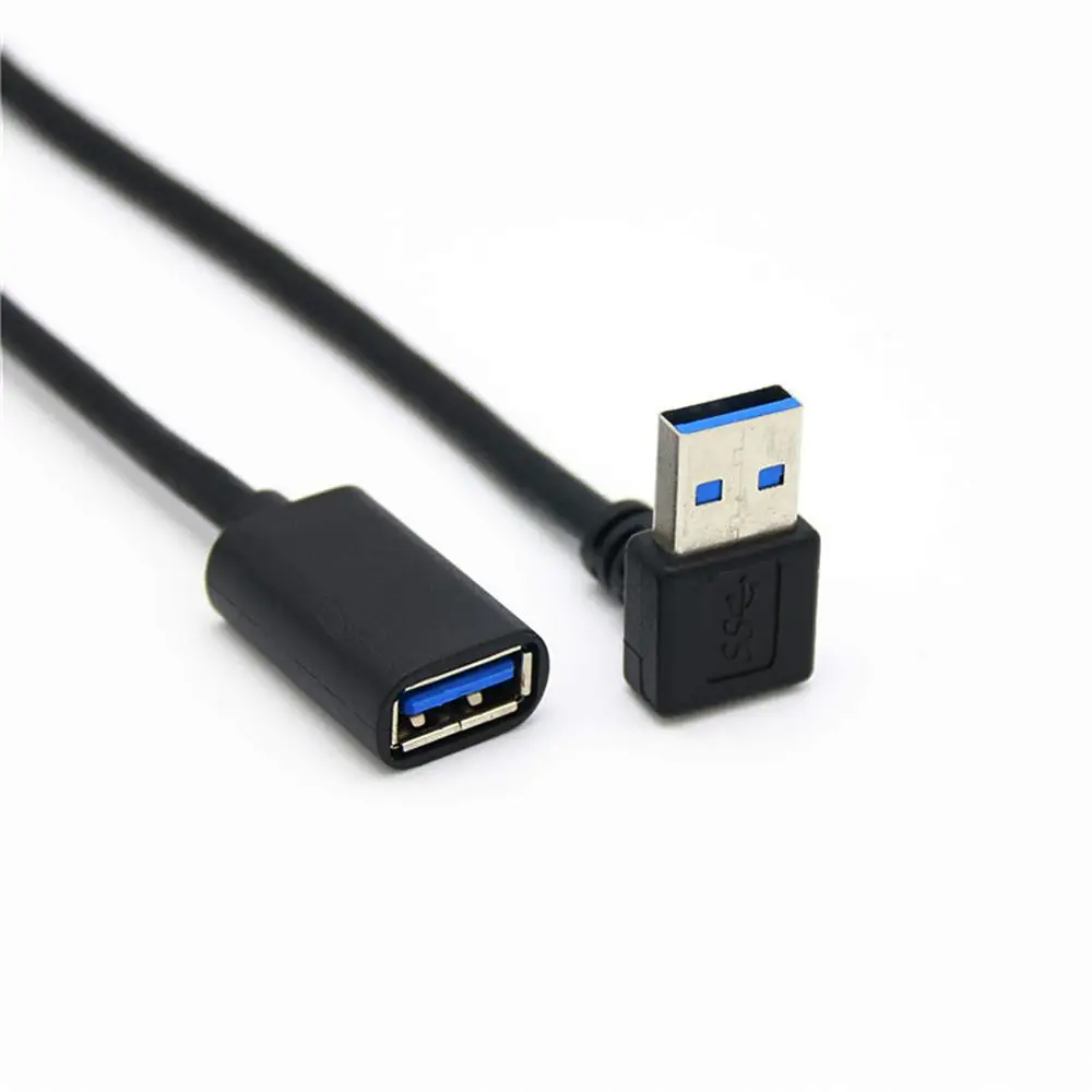 down USB 3,0 Удлинительный кабель вверх вниз левый и правый угол 90 градусов мужчин и женщин супер скорость 5 Гбит/с USB синхронизации данных кабели для зарядки - Цвет: down