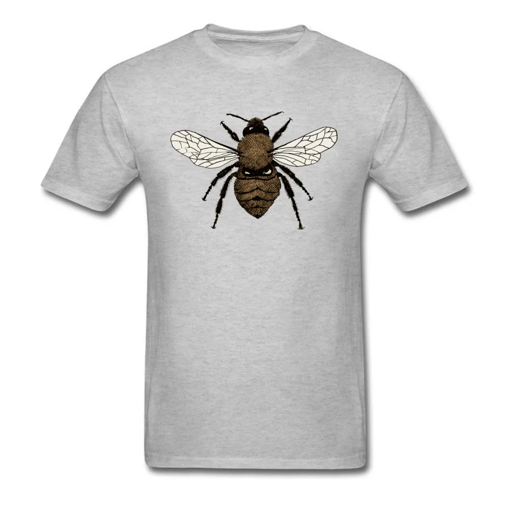 CrazySummer Short Sleeve Tops T Shirt Summer/Autumn 2018 Newest Crewneck 100% Cotton Tops Shirts Men T Shirt Bumblebee  Bumblebee grey