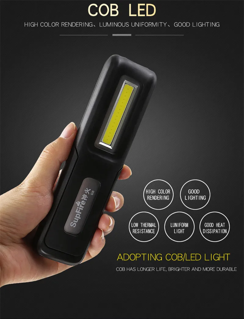 Supfire G6 Cob светильник+ флэш-светильник для ремонта автомобиля USB лампа 600lm Linterna светодиодный светильник для лагеря для O светильник Sofirn Nicron Convoy Fenix