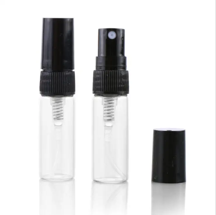 2 мл 3 5 стеклянная бутылка черный тонкий распылитель тумана для