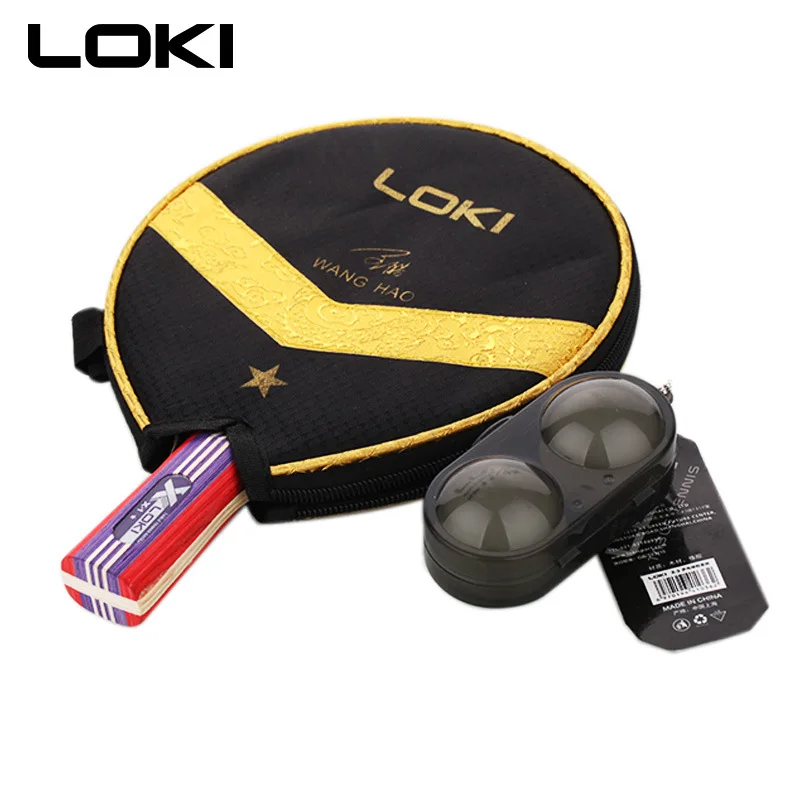 واحد قطعة وكي X-1 المبتدئين 1 نجمة مضرب ترابيزة تنس مضرب طويلة مقبض قصير بينغ بونغ مضرب الجدف البثور في مع حقيبة حمل