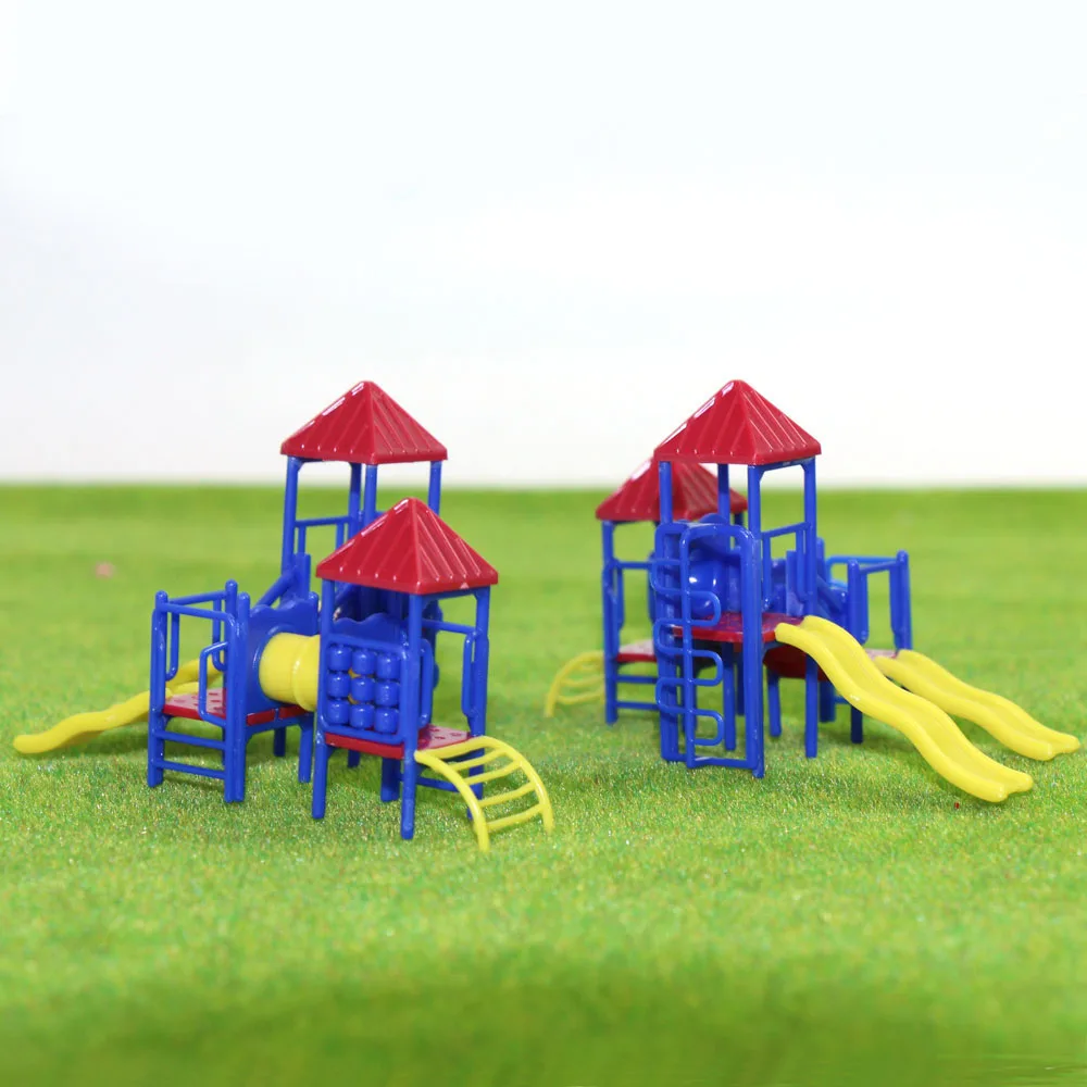 

2 sets Model Train Railway Playground Equipment 1:150 N Scale 1:100 TT Scale
