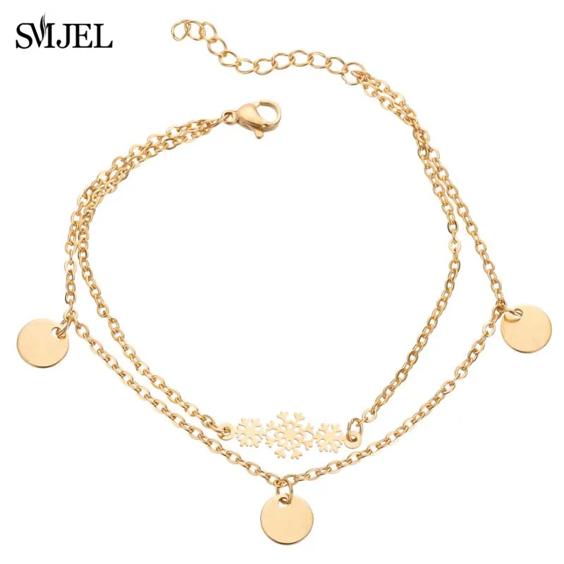 Gold Bracelet SMJEL рок музыка Note браслеты женские из нержавеющей стали цепь Круг кисточкой музыкальный Шарм Свадебный ювелирный браслет подарок femme - Окраска металла: Gold Bracelet