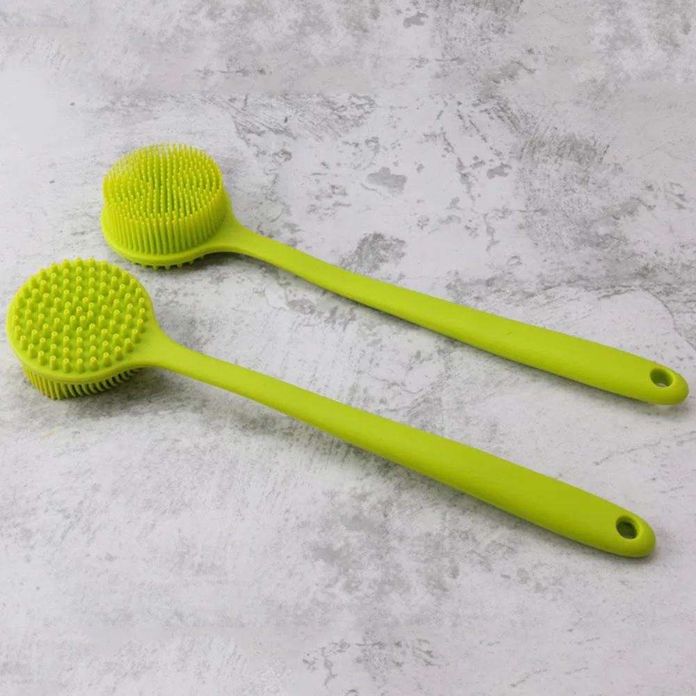 

1 pcs Silicone Brush Back Scrubber with Long Handle Bath Body Brush Healthy Skin Care Bathroom Shower Accessories