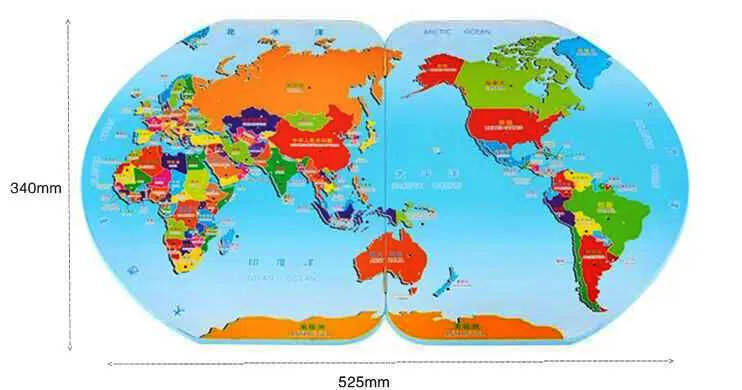 Geographic страна с флагом 3D деревянные головоломки карта мира игрушка снятия стресса Национальный флаг Дети Обучающие игрушки