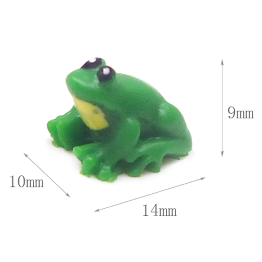 3 Pieces 1/12 Miniature Resin Frog Animal Model For Dolls House Room Garden Yard Decoration