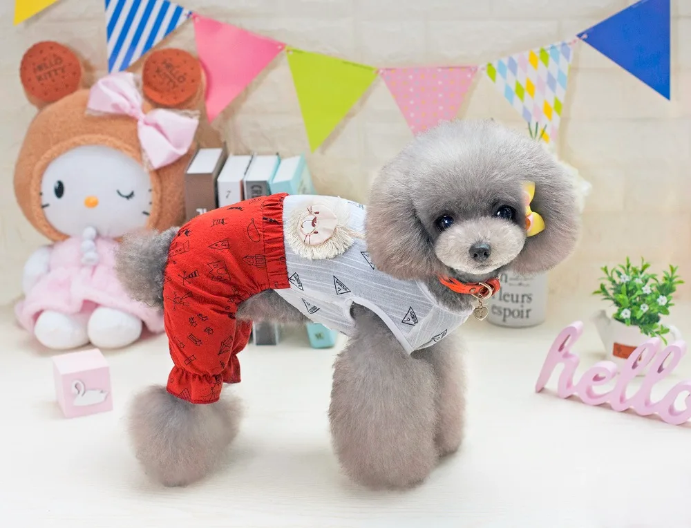 New Spring Summer Popular Four Legs Pet Dog Coat Clothes With Graffiti