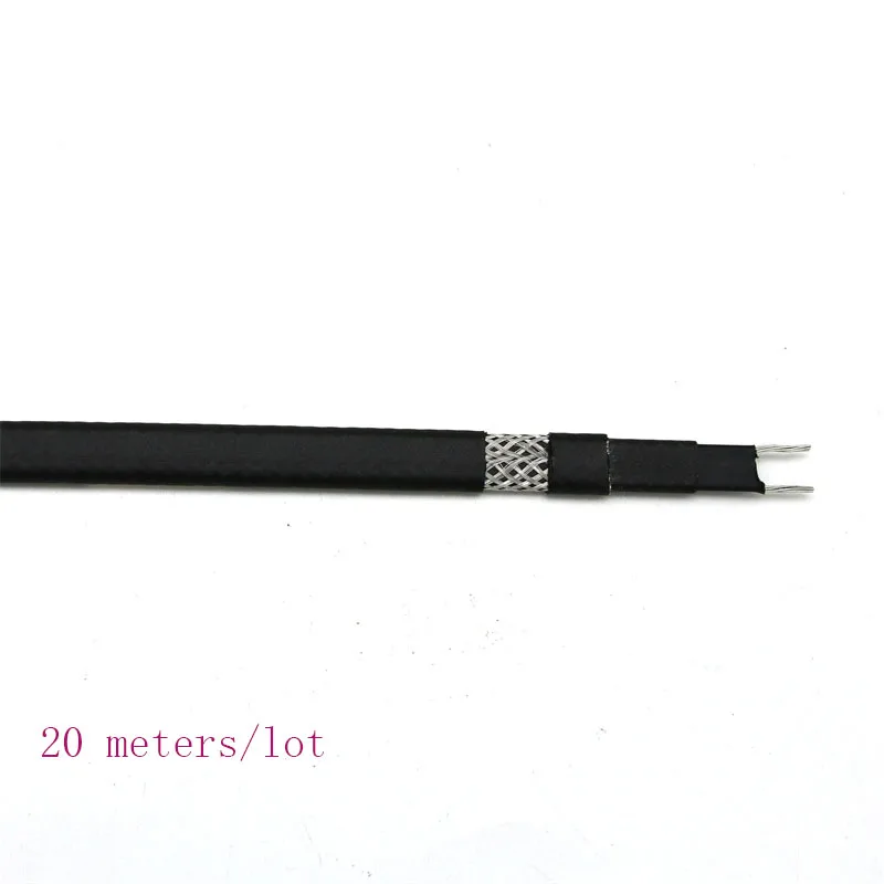 

20 meters/lot Black Color 14mm 25W 120V/230V Water Pipe Freeze Protection Self Regulating Heating Cable
