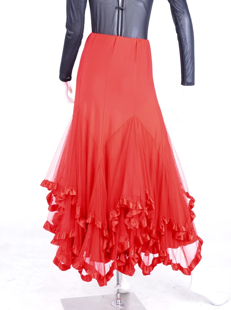 

Бальные танцы современный танец два Асимметричных Подола юбка современная практика S12027