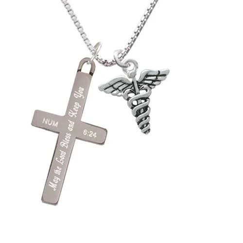 Caduceus - Bless and Keep You - Cross Necklace (1)