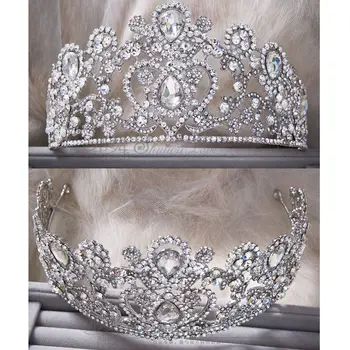 

Vintage Peacock Crystal Tiara Bridal Hair Accessories For Wedding Quinceanera Tiaras And Crowns Pageant Rhinestone Crown