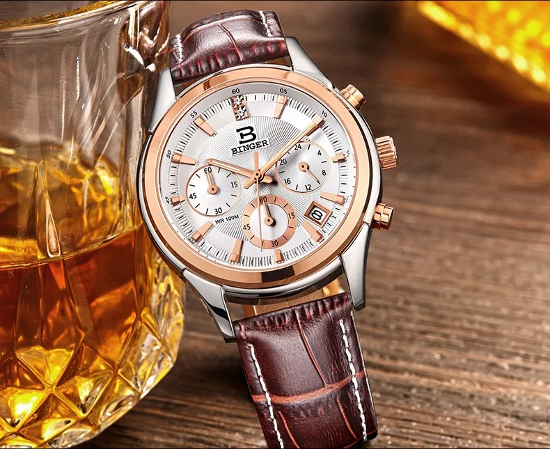 Fashion New 2015 Men gold watches  and women lovers table military Chronograph sports watch men's quartz stainless steel