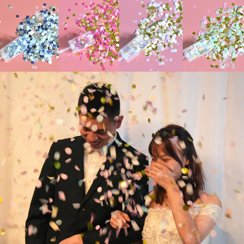 

Multicolored Love Confetti Push Tube Wedding Party Decoration Paper Push Tube Push-Pop Confetti