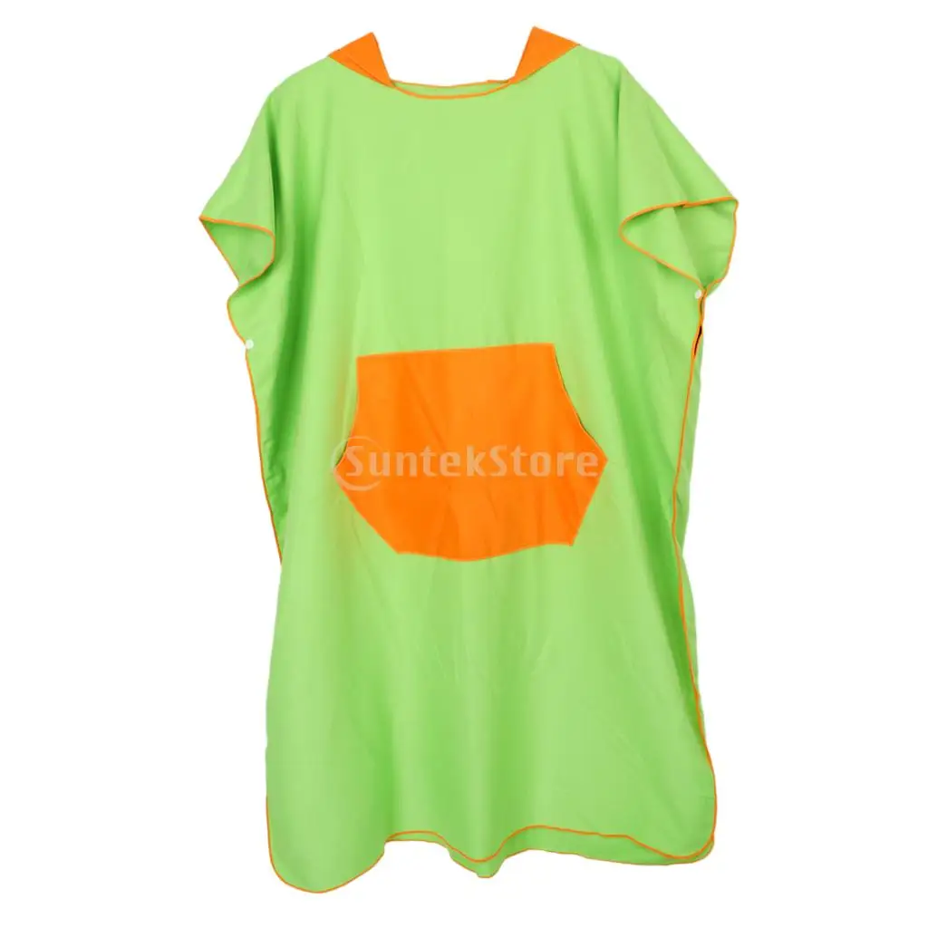 Unisex Mens Womens Kids Surf Beach Hooded Poncho Wetsuit Changing Robe Towel with Pocket, Mesh Carry Shoulder Bag - 7 Colors