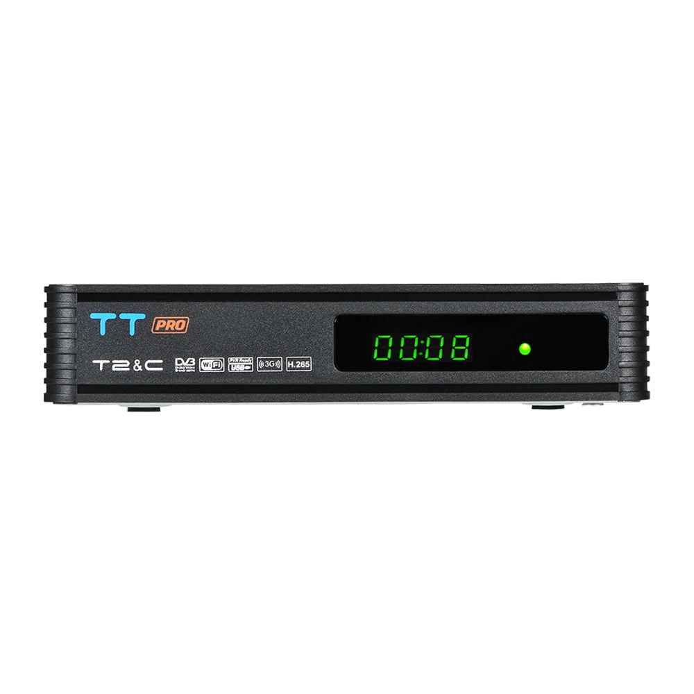 GT медиа TT Pro DVB-T2/DVB кабельный декодер формата HD Receptor de tv Terrestre con Antena WiFi, H.264/H.265 HEVC/MPEG2/MPEG4 ccamYoutube