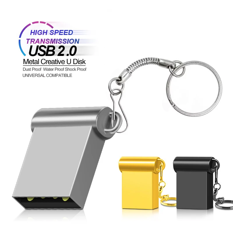 Супер мини usb флэш накопитель 64 ГБ 32 128 Флешка 16 8 металлическая ручка флеш карта