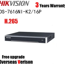 Hikvision DS-7616NI-K2/16 P 8MP 16 POE 16CH H.265 4 К NVR с 2 SATA Интерфейсы сети видео Регистраторы