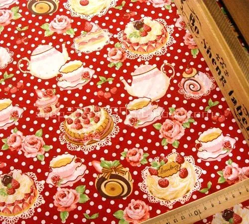 140* 50cm1pc торт Fabric100% хлопок ткань Лоскутная Ткань с рисунком торта ткань материал для шитья «сделай сам» платье для девочек Костюмы квилтинга