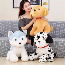 New Style Cute Simulation Dog Husky Short Plush Toys Stuffed Animal Dog Plush Doll Toy Children Birthday Gifts children s toy gifts stuffed simulation animal dogs dolls short plush dachshund doll toys good quality