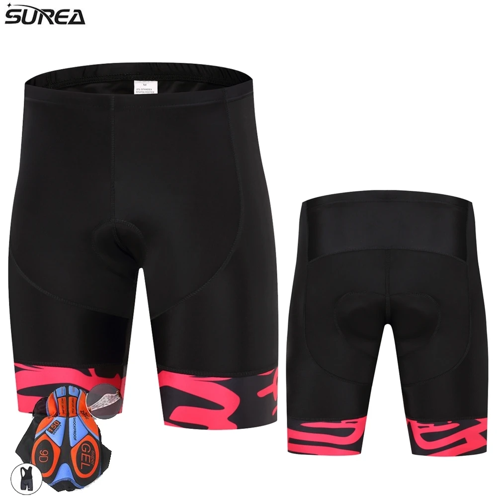 SUREA 9D Padded Cycling Shorts Men 2017 Breathable Downhill Road MTB Bicycle Shorts Summer Bike