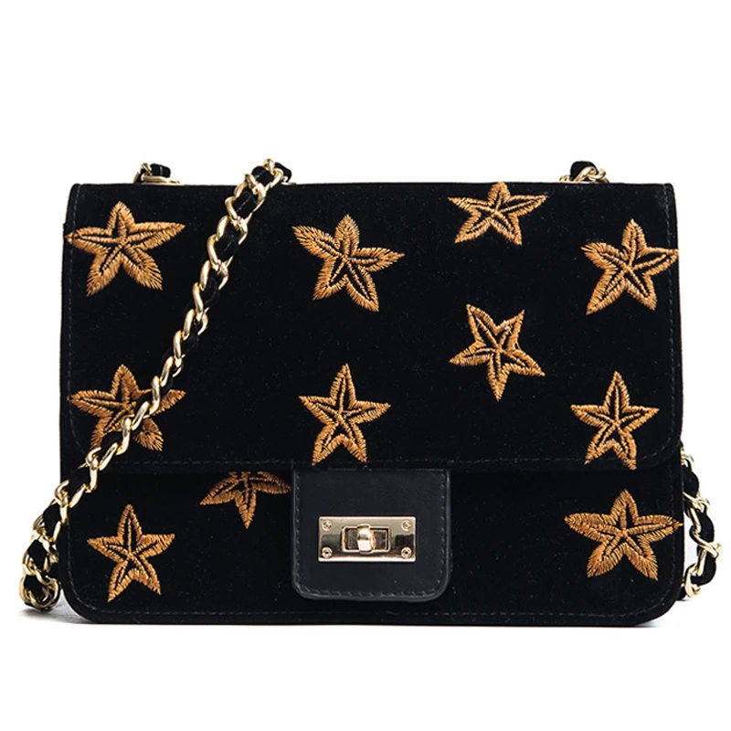 

Fashion Star Design Mini Flap Bag Quality Wool Women's Handbag Chain Small Laptop Messenger Shoulder Bag New Arrival