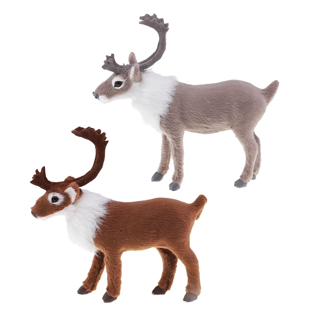Plush Reindeer Doll Christmas Tree Decoration Xmas Family Party ELK Ornament