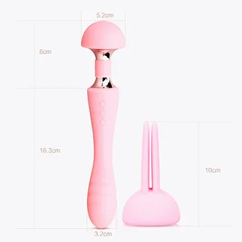 10 Speed Waterproof USB Rechargeable Dual Motor Vagina Vibrator Magic Wand G-spot Massager Clitoris stimulator Vibrador Sex toys 6