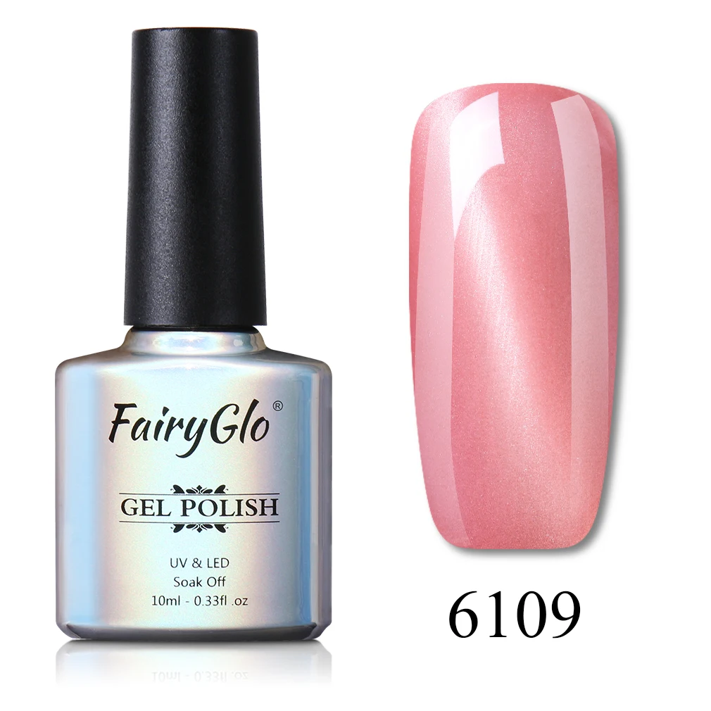 FairyGlo 10 мл УФ-лак для ногтей кошачий глаз Nai Гель-лак Nagellak дизайн ногтей штамповка краски Лак для ногтей Vernis a Ongle магнитный лак - Цвет: 6109