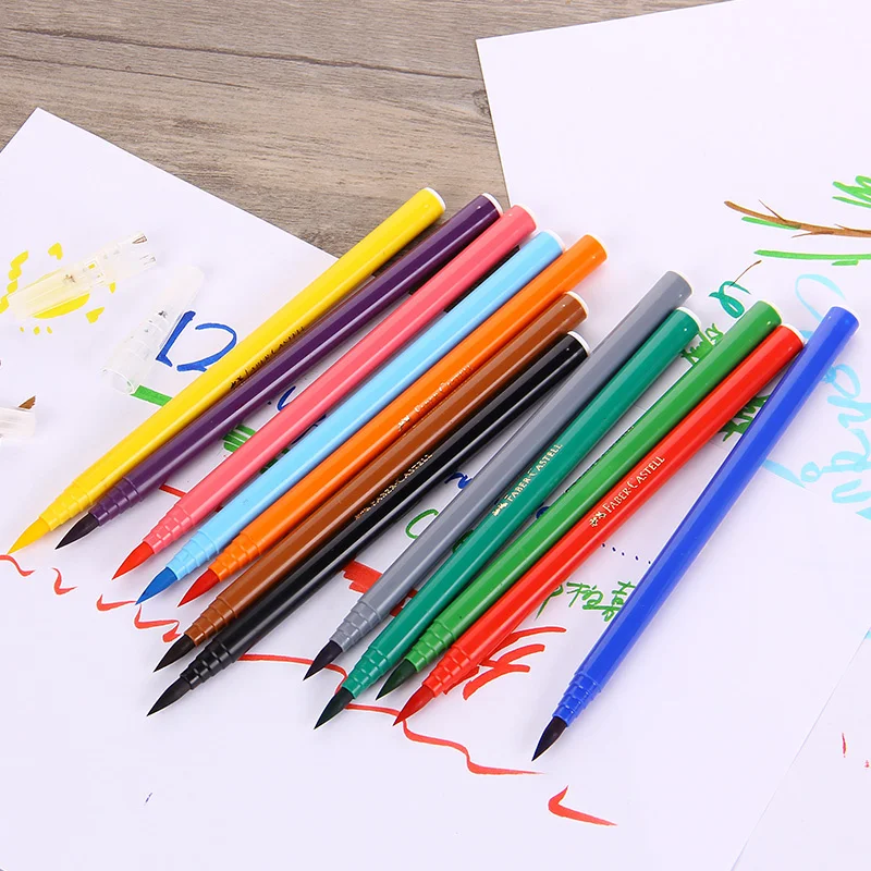 Акварельные маркеры Faber Castell Aquarell каллиграфическая ручка с мягким наконечником