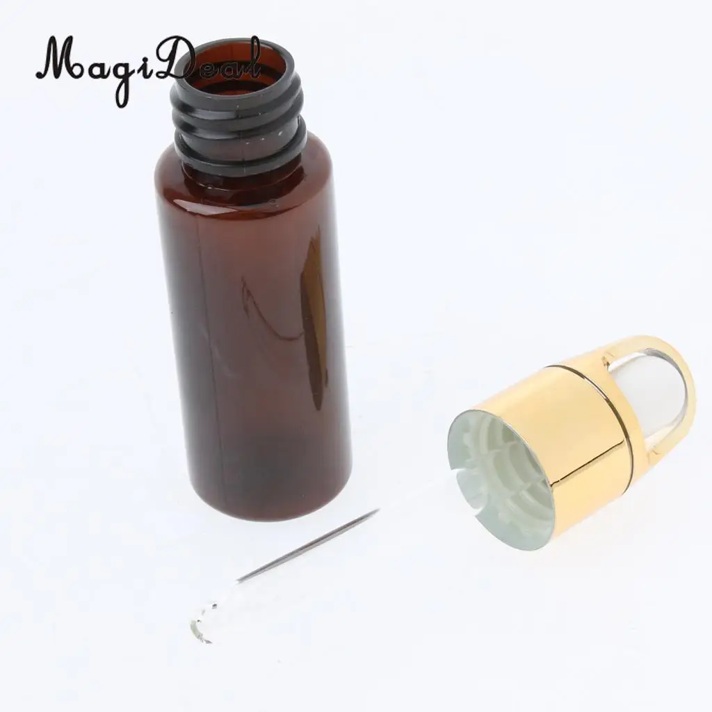 10pcs Refillable Empty Glass Plastic Essential Oils Eye Dropper Bottles 20ml