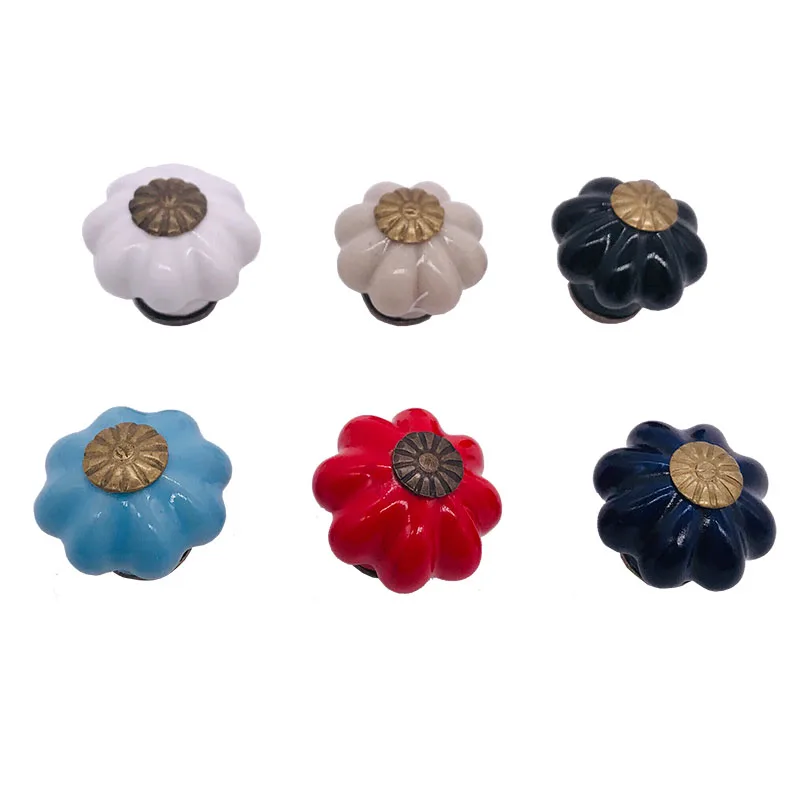 1pc 25mm Shabby Chic Handle Ceramic Knobs Small Pumpkin Dresser Knob Drawer Cabinet Handle Kitchen Door Knobs Furniture Hardware Cabinet Pulls Aliexpress