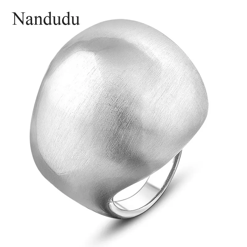 

Nandudu Men Women Unisex Copper Brushed Rings New Punk Style Silver Color Ring Fashion Jewelry Ball Shape Jewelry Gift R870