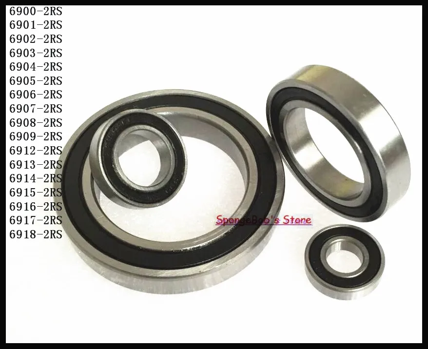 10Pcs/Set 6904ZZ Bearings Rubber Sealed Miniature Metal Bearings Deep-Groove Ball Bearing 20x37x9mm 