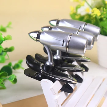 

Bullet Shaped LED Night Light Adjustable Clip On Book Reading Spot Lamp Portable Travel Lights