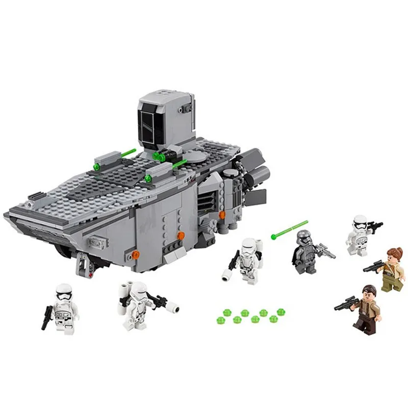 

845Pcs Star Wars First Order Transporter Model Building Block Toys Compatible Legoings 75103 Figure Gift For Children