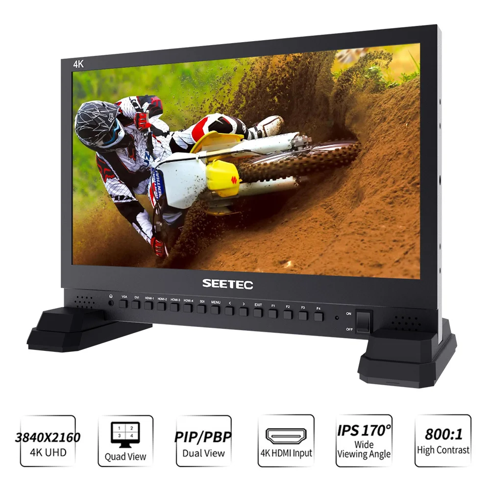 SEETEC 4K156 9HSD 15 6 дюймов 3g SDI радиовещательная студия видео монитор 4 K UHD 3840x2160 ips lcd 4x4 HDMI