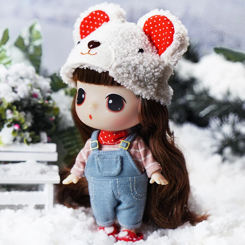 

Estartek 18cm Ddung Lovely Doll with Bear Hat Cosplay Wedding Dolls Vinyl Figure for Fans Valentine's Day Birthday Holiday Gift