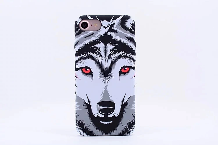 Твердый чехол для телефона с изображением животных льва волка совы для iPhone X 8 7 6 6s Plus 5 5S светится в темноте светящийся лесной король чехол - Цвет: Зеленый