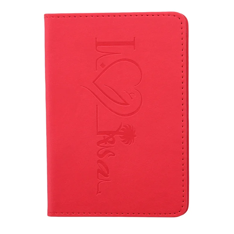 Женская и мужская Мягкая обложка для паспорта из искусственной кожи с тиснением, креативный Держатель для паспорта, дорожный кредитный держатель для карт, сумка - Цвет: red