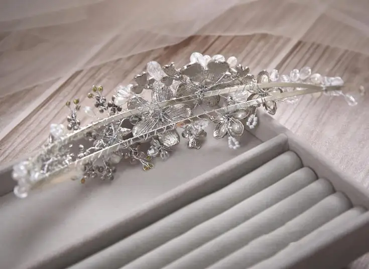 Повязка на голову с жемчугом и золотыми кристаллами для невесты|bridal tiara headband|tiara